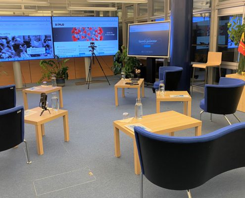 conftech-geneva-01 Architecture, Building, Furniture, Indoors, Lounge, Chair, Table, Computer Hardware, Electronics, Hardware, Monitor, Screen, Plant, Person